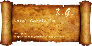 Kazal Gabriella névjegykártya